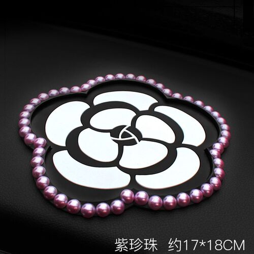 汽车防滑垫车用仪表台手机矽胶车内小号镶钻车载中控台可爱置物垫