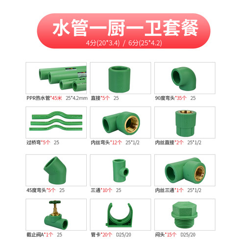 德国进口阔盛PPR水管冷热水管配件接头家用热熔aquatherm自来水管