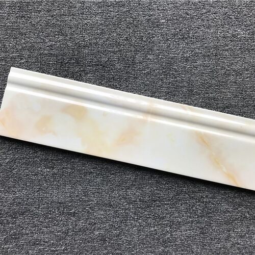 全瓷踢脚线白色美式简装贴脚线条瓷砖客厅地砖地角线大理石波导线