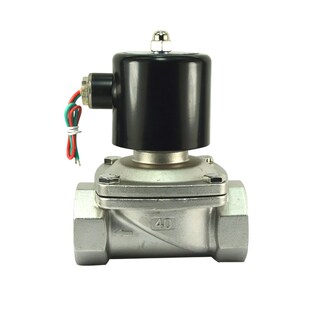 不锈钢常闭电磁阀水阀气阀6分1寸开关电磁控制阀AC220V4分24V12V