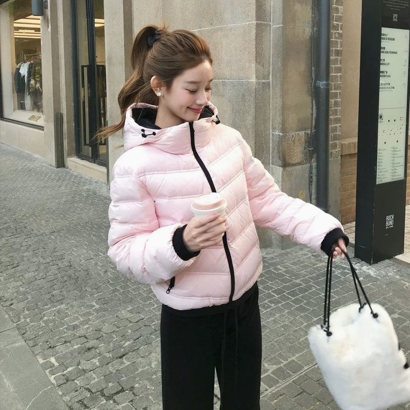 2025年冬季新款拼接粉色