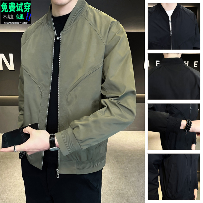 专柜品质棒球服外套男士春秋款爆夹克