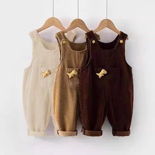 冬季 宝宝背带裤 子婴儿棉裤 1一3岁男女童衣服洋气加绒连体裤 秋冬装