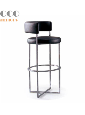 Sirio by Porada bar stool 现代不锈钢高脚椅吧椅皮艺高脚吧凳