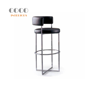 Sirio by Porada bar stool 现代不锈钢高脚椅吧椅皮艺高脚吧凳