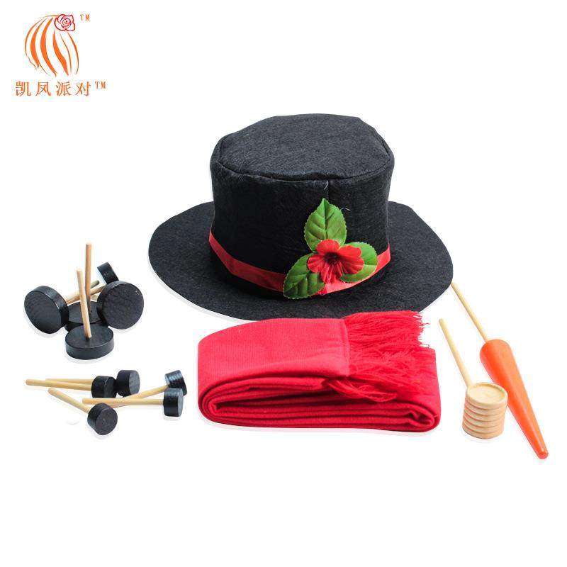 Christmas Snowman Dressing Set Hat Scarf圣诞帽子
