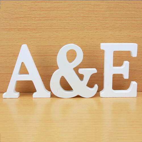 8 CM Letras Decorativas Grandes White Wooden Letters Home De