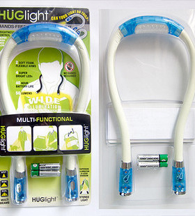 创意小夜灯解放双手huglight抱抱灯携带式床上看书灯阅读灯 包邮