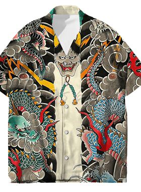 irts For Men Fashion Summer Harajuku Casual Oversized Shirts