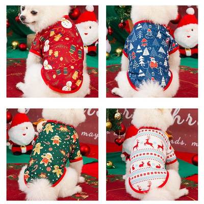 2023 Christmas Dog Clothes Teddy Pomeranian Cat Pet Clothing