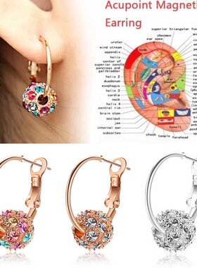 1 Pair Magnetic Slimming Earrings Lose Weight Body Relaxatio