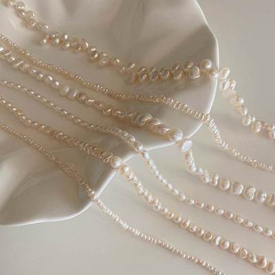 Minar Multiple French Natural Freshwater Pearl Necklace for