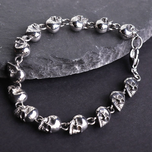 New Trend Punk Skull Beaded Bracelet Men's Gothic Domine