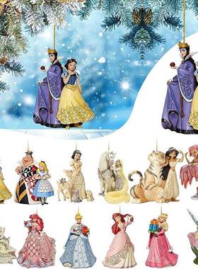 Christmas Pendant Xmas Tree Decoration Princess Flat Cartoon