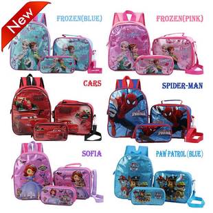 bag Frozen Kindergarten Children's Schoolbag Three-p