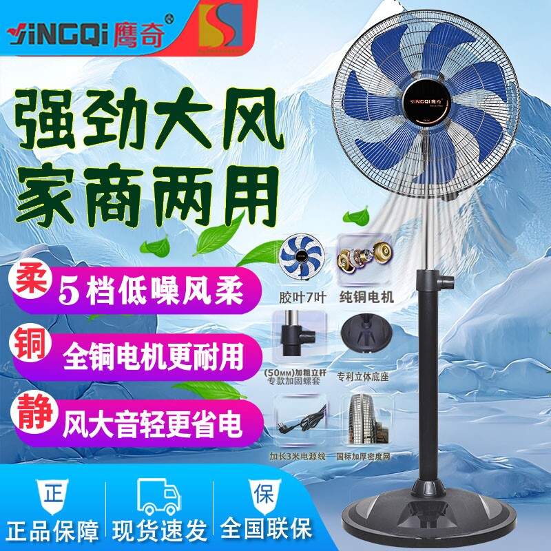 鹰奇电风扇两用自然大风铜线电机