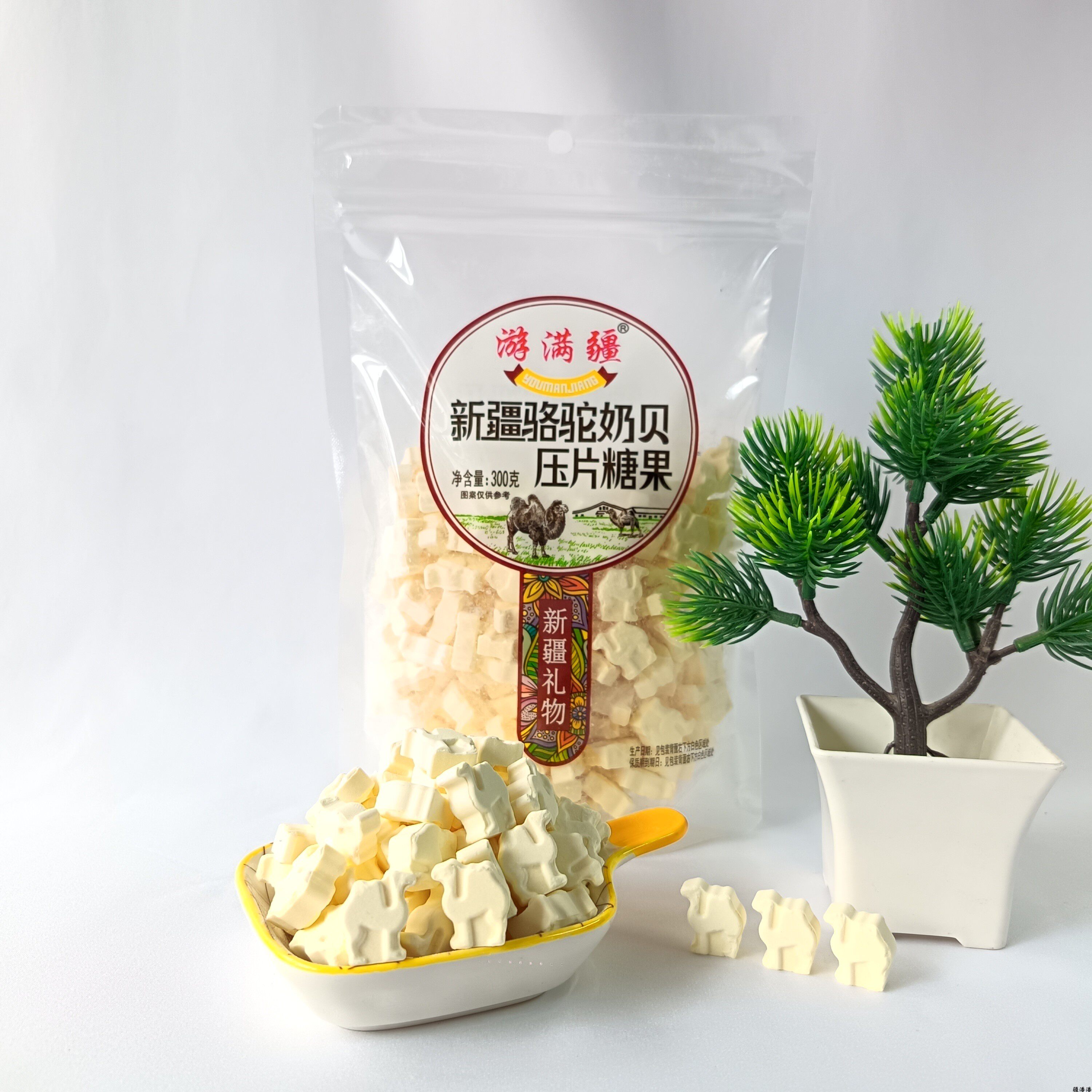 【2包装】新疆特产游满疆骆驼奶贝 羊奶贝 奶片 驼奶条 休闲零食