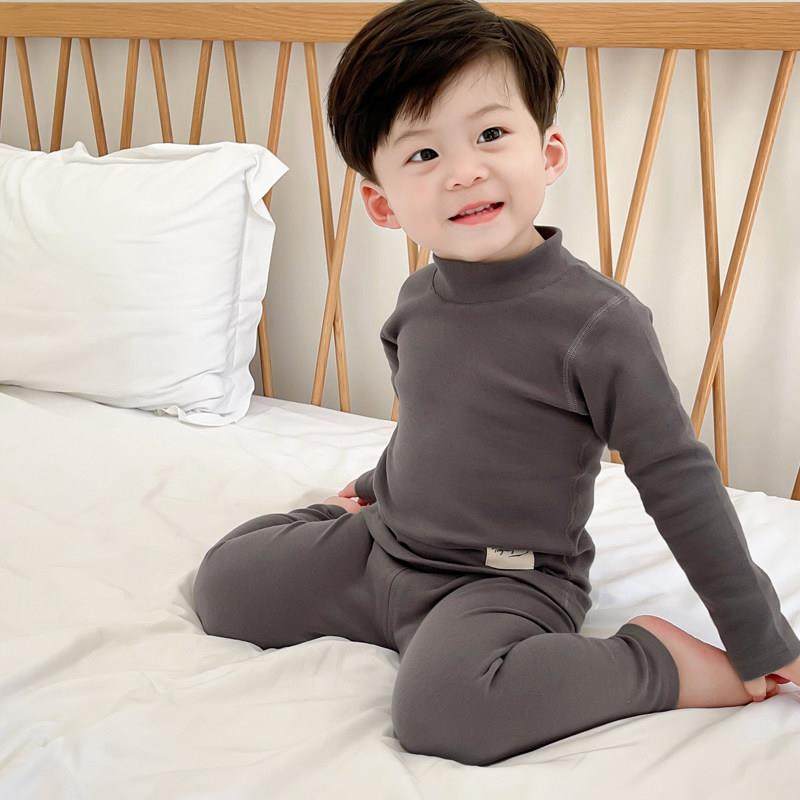 儿童秋衣秋裤男童无骨保暖半高领内衣宝宝纯棉睡衣套装秋冬家居服,童装/婴儿装/亲子装,家居服套装,淘宝优惠券,粉丝福利购,淘宝优惠卷