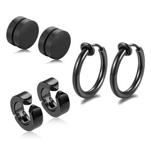 无耳洞磁吸假耳针耳夹素圈耳环男士无洞无痛耳骨夹耳饰酷帅女钛钢