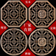 灯罩吊顶圆形八角方形花窗 东阳木雕仿古门窗实木窗户花格挂件中式