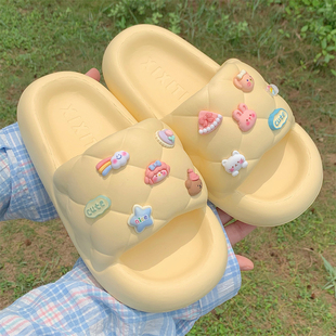 细细条少女心沙滩凉拖鞋 时尚 增高防滑百搭甜美女士外穿凉拖夏季