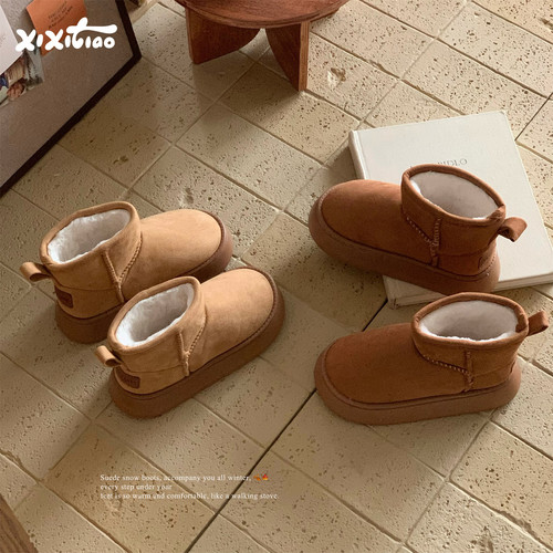 细细条女冬季时尚百搭复古雪地靴