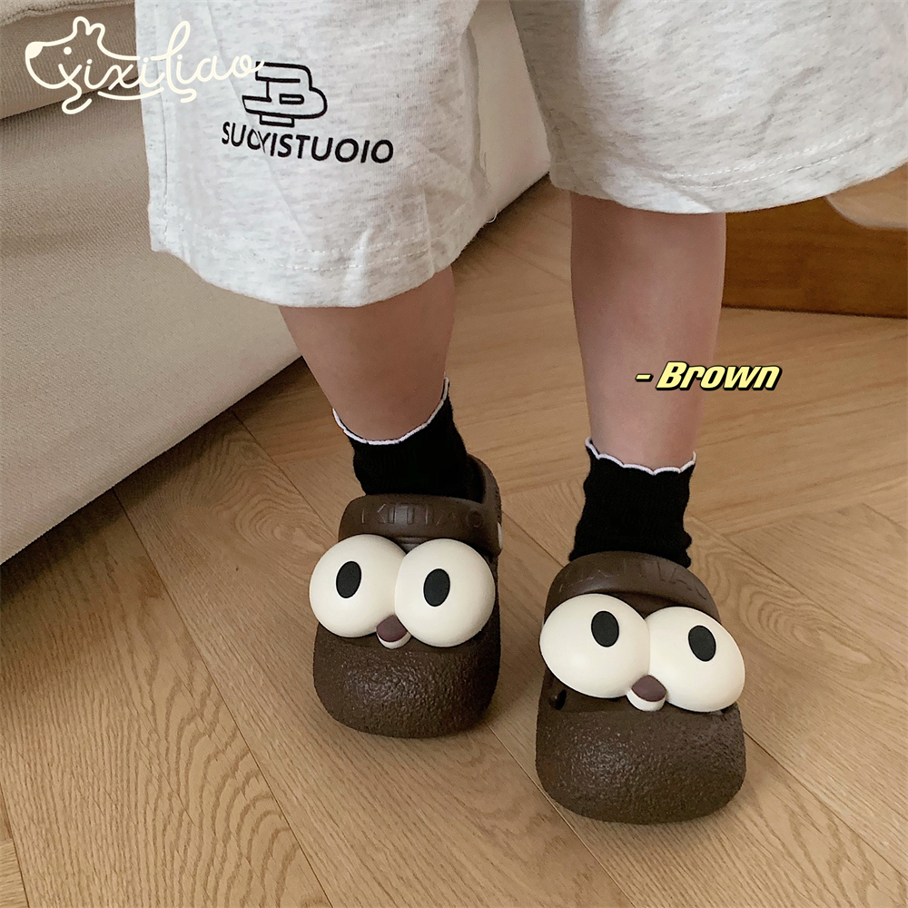 搞怪大眼睛休闲户外儿童洞洞鞋