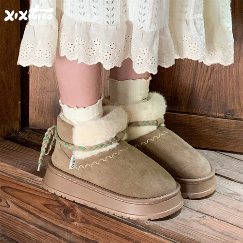 时尚厚底保暖防滑冬季户外雪地靴