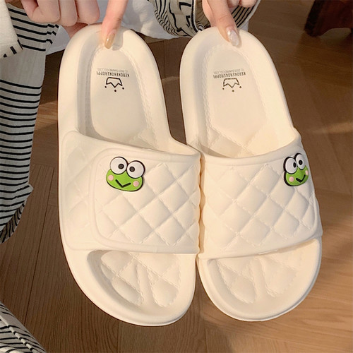 细细条卡通软厚底情侣凉拖鞋夏季