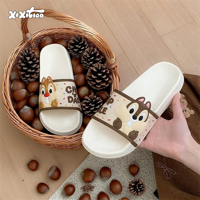 拖鞋女迪士尼奇奇蒂蒂可爱外穿