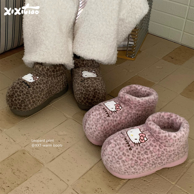 细细条正版HelloKitty毛毛靴