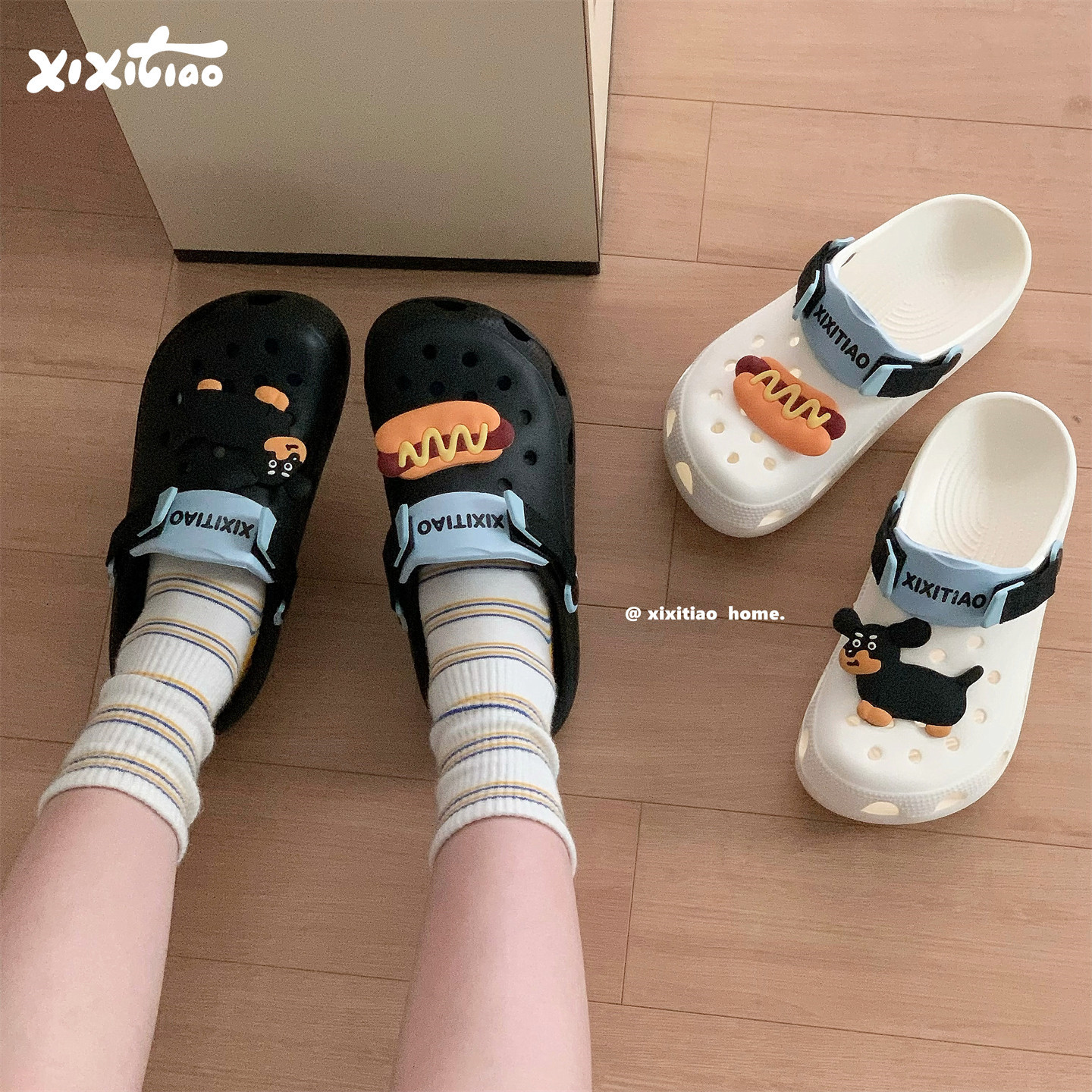 细细条亲子户外两穿凉拖儿童