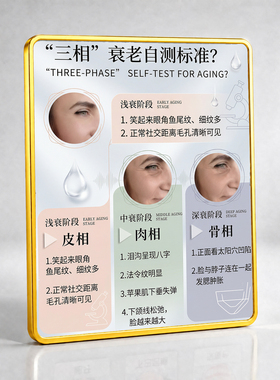 美容院三相衰老自测标准摆件医美机构门店装饰展示摆台