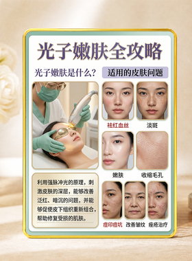 光子嫩肤全攻略装饰摆件美容院医美机构皮肤管理科普展示摆台