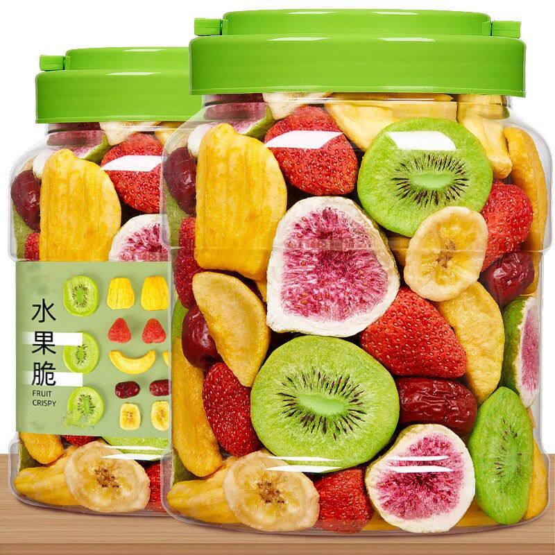 6种水果】综合水果脆片冻干混合水果干蔬果儿童休闲零食罐装250g