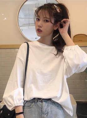 百搭春20252秋夏季冬七分T恤新款上衣女装宽松中袖韩版打底潮内搭