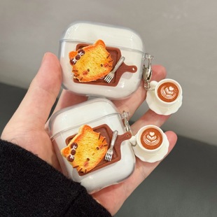 蛋糕凯蒂猫适用oppoencoair4pro保护套free4可爱oppoencoR4 air4新声版耳机壳新款free4 R3耳机套encoair2pro