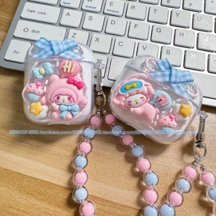 蝴蝶结小羊适用oppo encoair4pro保护套新声版air3 air2pro耳机壳可爱free2i free3保护壳卡通encoX3 R2 play