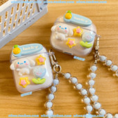 星星玉桂狗适用Baseus倍思w04plus耳机AirGo1Ring保护套as01保护壳E3少女心WX5倍思wm02可爱M2防摔软壳s1pro