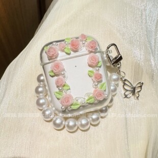 新款原创蔷薇花适用oppo enco air4pro保护套新声版free3 free4耳机壳可爱Air3 air2pro3耳机套encoX3 X2 R3