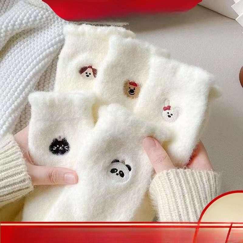 秋冬款纯白加厚女童袜子中筒冬季保暖加绒睡眠地板可爱毛绒绒袜子,童装/婴儿装/亲子装,儿童袜子(0-16岁),淘宝优惠券,粉丝福利购,淘宝优惠卷