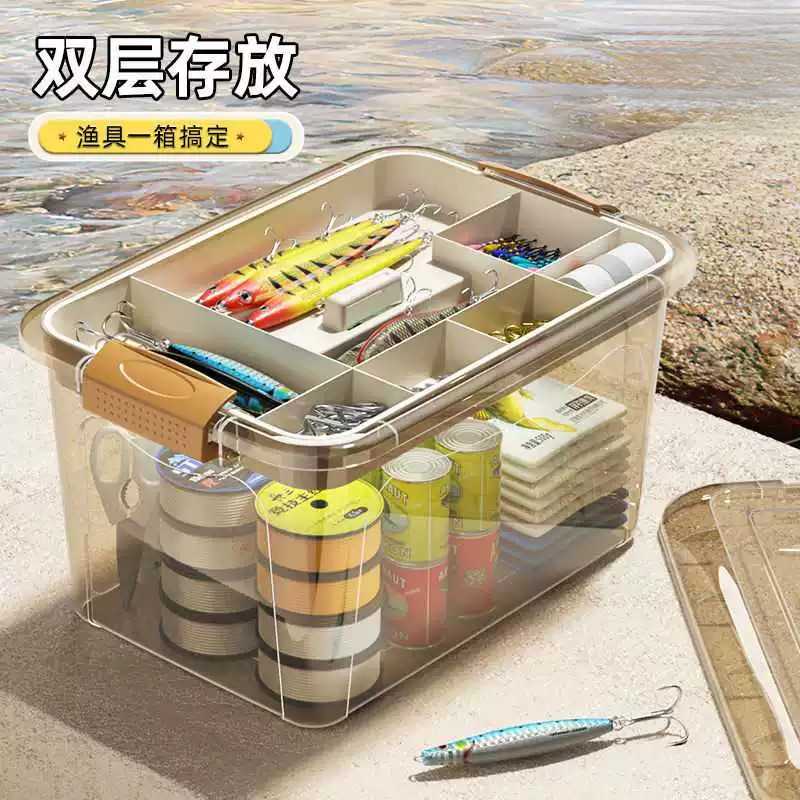 渔具收纳箱手提多功能鱼线鱼钩整