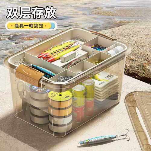 渔具收纳箱手提多功能鱼线鱼钩整