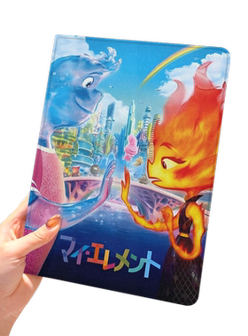 疯狂元素城2021款ipad9保护套pro2022苹果mini6外套ipod迷你4壳air5适用2平板3带笔槽ioad十第10代三折九情侣