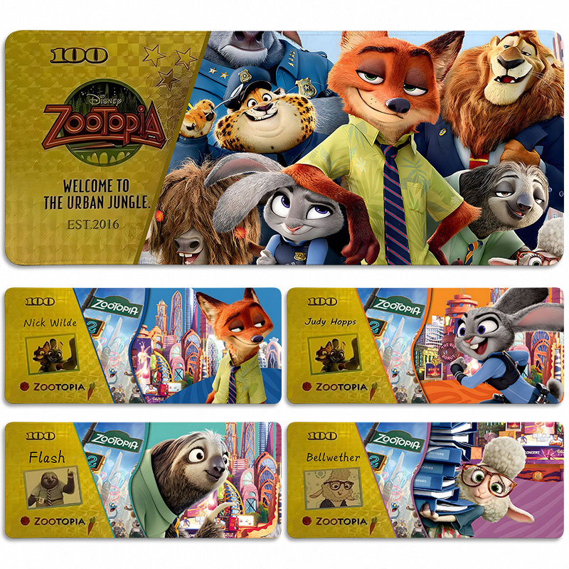 疯狂动物城纪念钞朱迪尼克鼠标垫超大号2025新款电脑垫子键盘桌垫