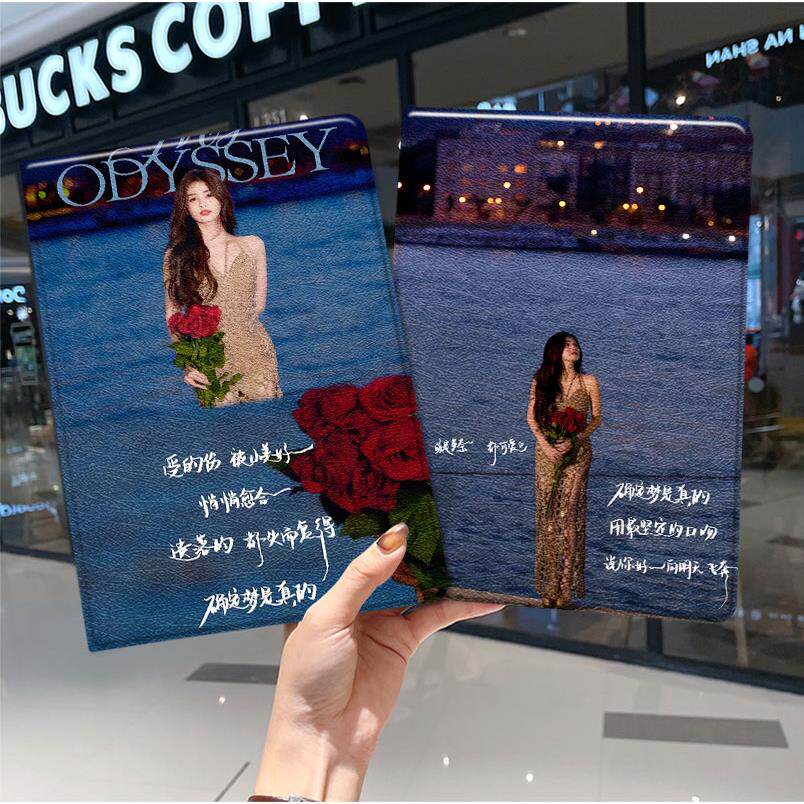 白鹿华为平板matepad11保护套5s壳air12励志语录v8pro外壳8荣耀9女m6带笔槽5小米7三折6pro适用6s红米se2024