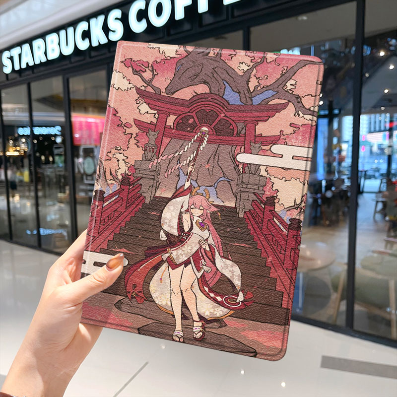 蚕丝纹皮套+硅胶软壳 人气彩绘