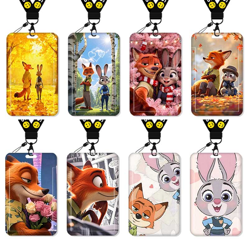 疯狂动物城2卡套饭卡校园卡身份证保护套公交卡学生水卡证件小卡片套工作证工牌证件套校牌挂绳二次元高颜值