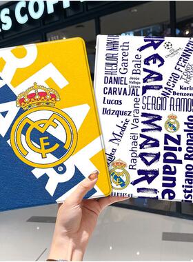 姆巴佩皇马2024款ipad10保护套pro2018苹果mini5外套ipod9迷你4壳air6适用2平板3带笔槽十7第8代ioad三折足球