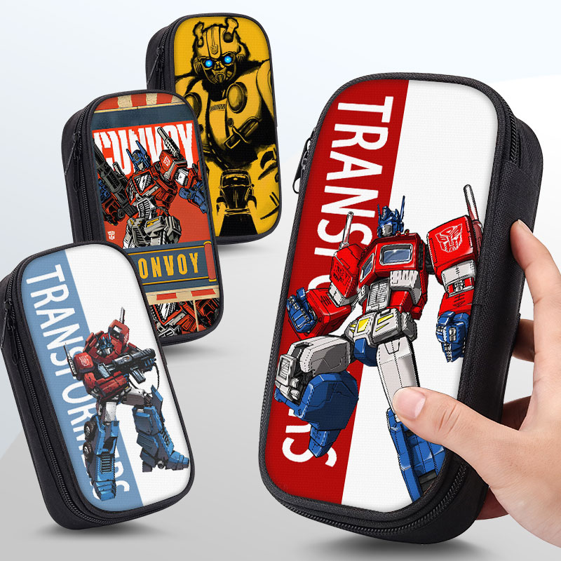 高清打印，三层大容量帆布笔袋。